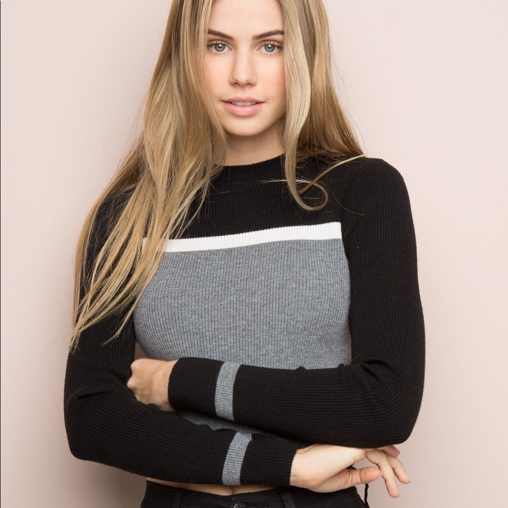 BRANDY MELVILLE Colorblock Turtleneck Sweater